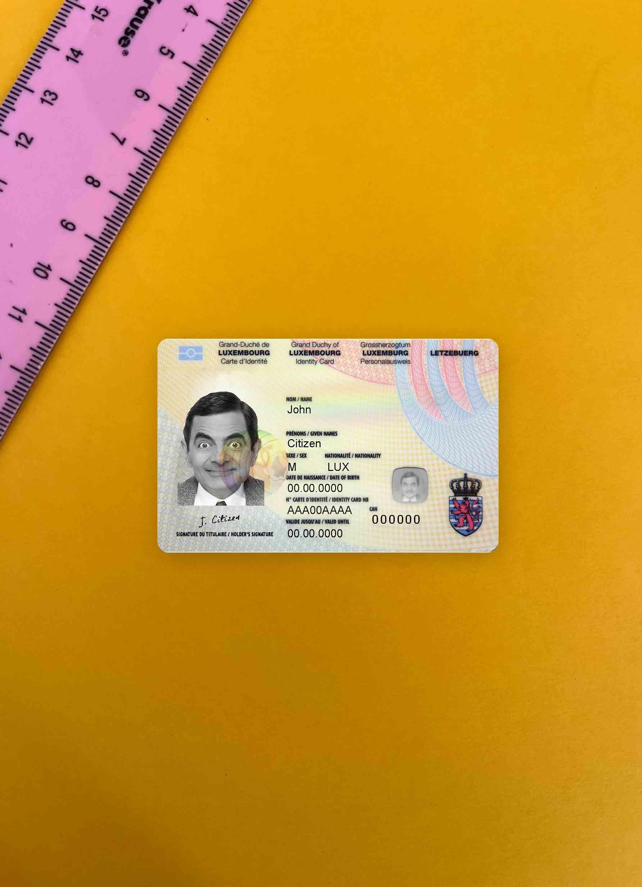 Realistic Luxembourg ID photolook example